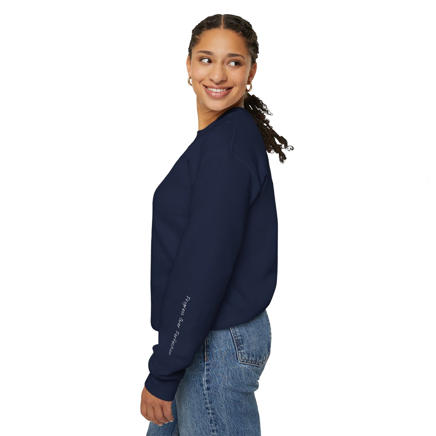 Progress Over Perfection – Premium Unisex Crewneck Sweatshirt